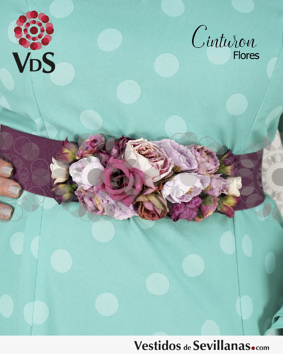 Cinturón FLORAL Elástico para mujer_3col