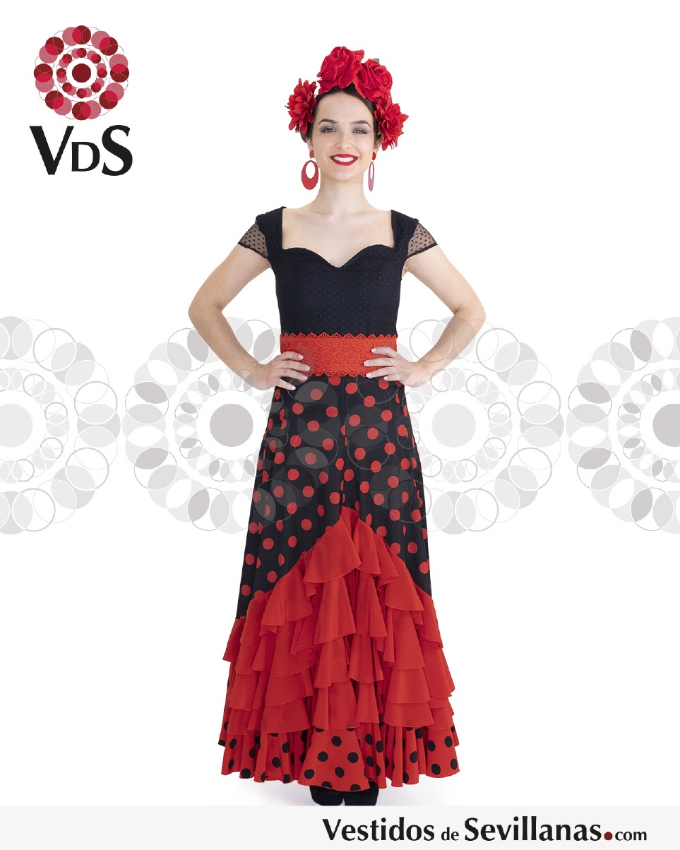 Falda Flamenco Lunares 2 holanes - Niña