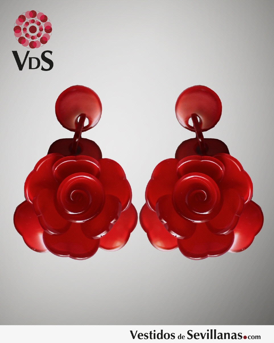 Pendientes forma de flor T.M_3col