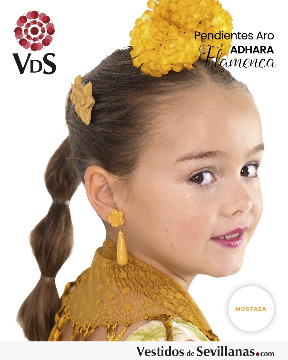 Pendiente ADHARA Rosa/Lágrima T.M_3col