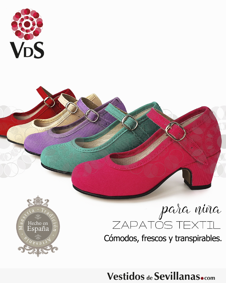 ZAPATO DE SEVILLANA NIÑA ROSA - Zapatos de flamenca NIÑA<