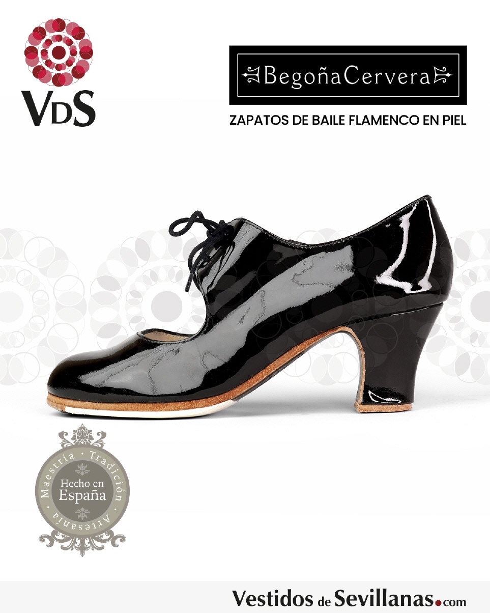 Zapato Baile Flamenco- En piel Begoña Cervera_3col