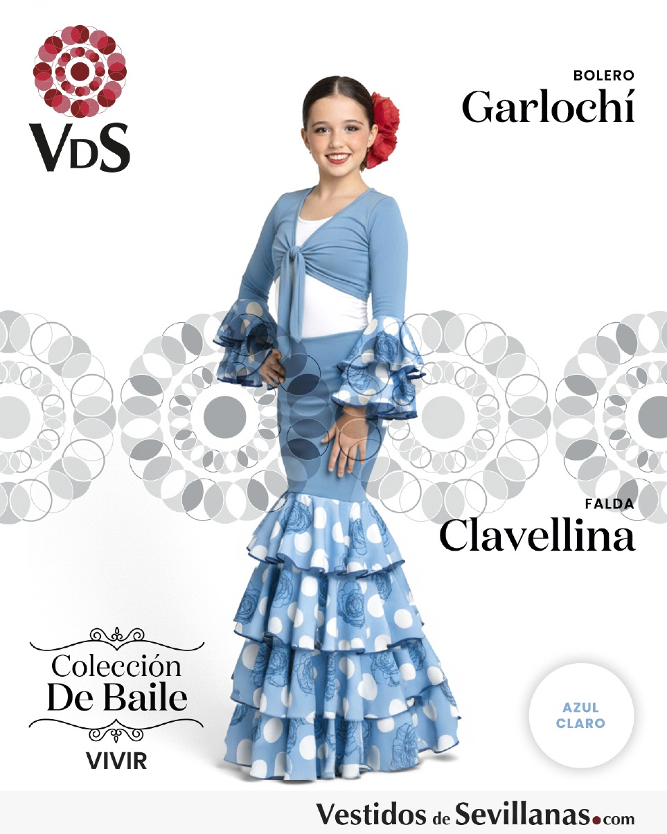 Falda CLAVELLINA 4 Volantes_3col