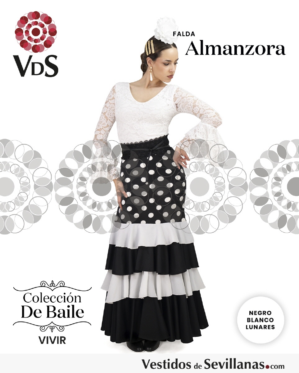 Falda  ALMANZORA (4 volantes)_3col