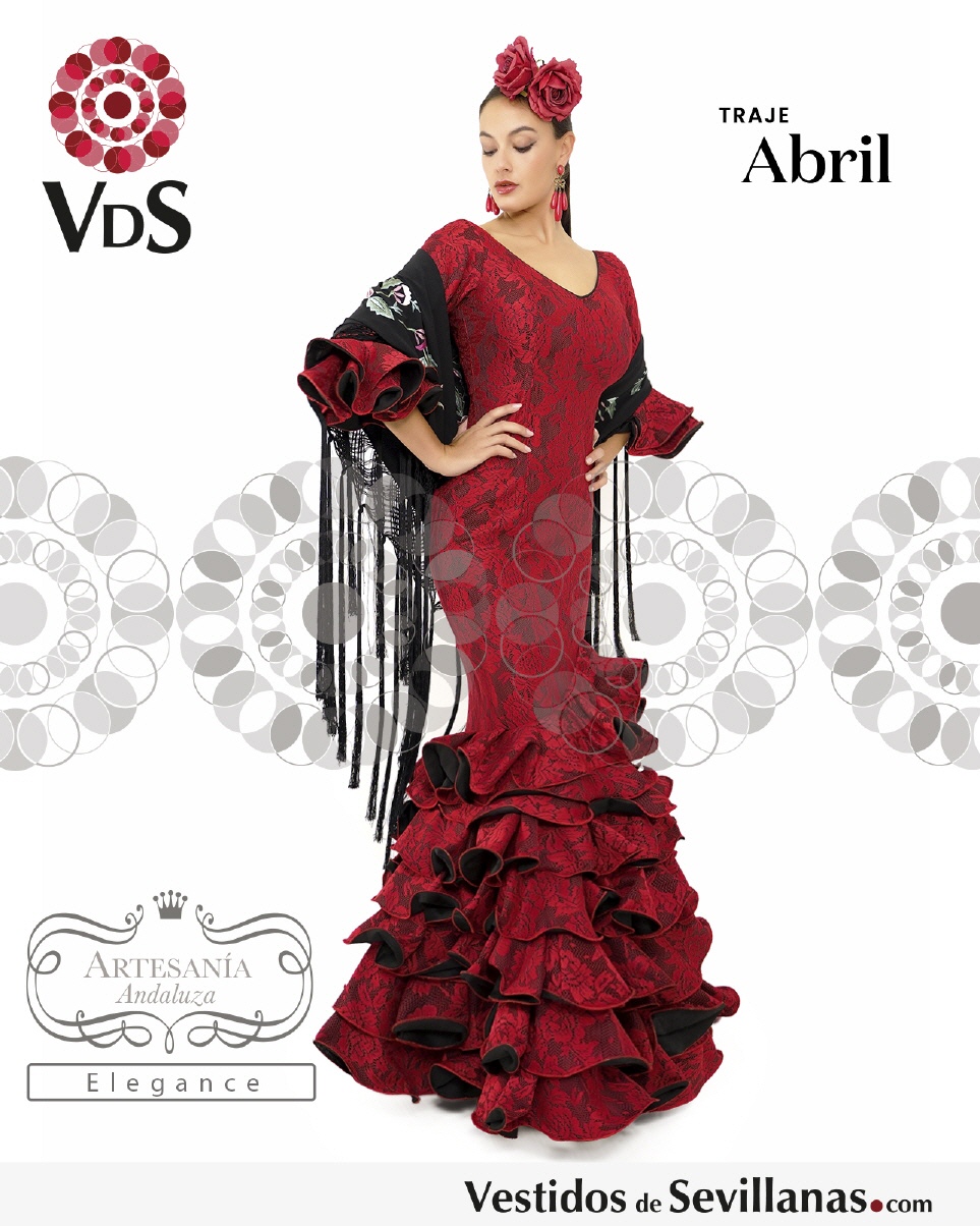 Traje Flamenca ABRIL (elástico) T.42_3col