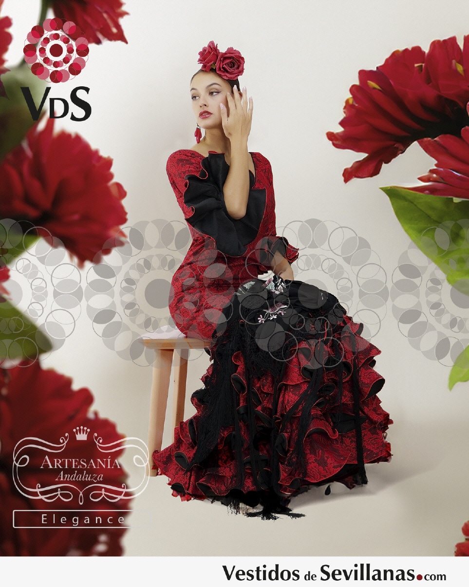 Traje Flamenca ABRIL (el&aacute;stico) T.S_3col