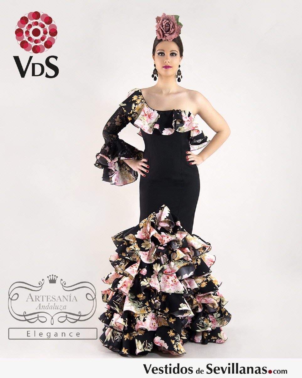 Traje Flamenca MARGARITA Strech estampado (T.M)_3col