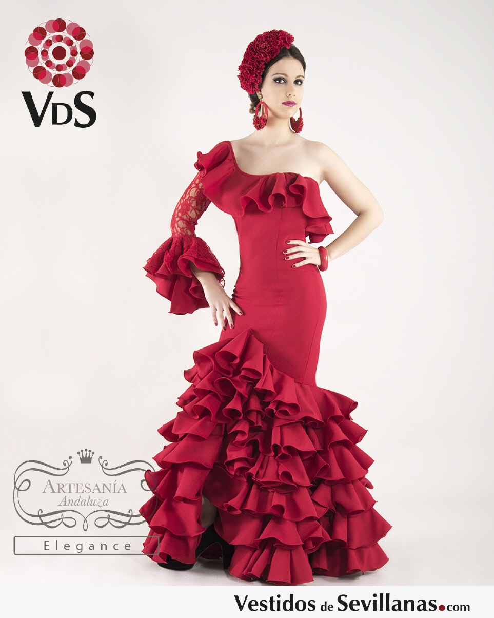 Traje Flamenca MARGARITA Strech encaje_3col