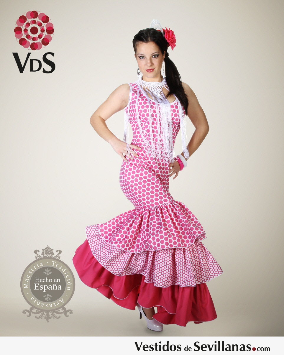 Traje de Flamenca mujer MÁLAGA (Largo)_3col