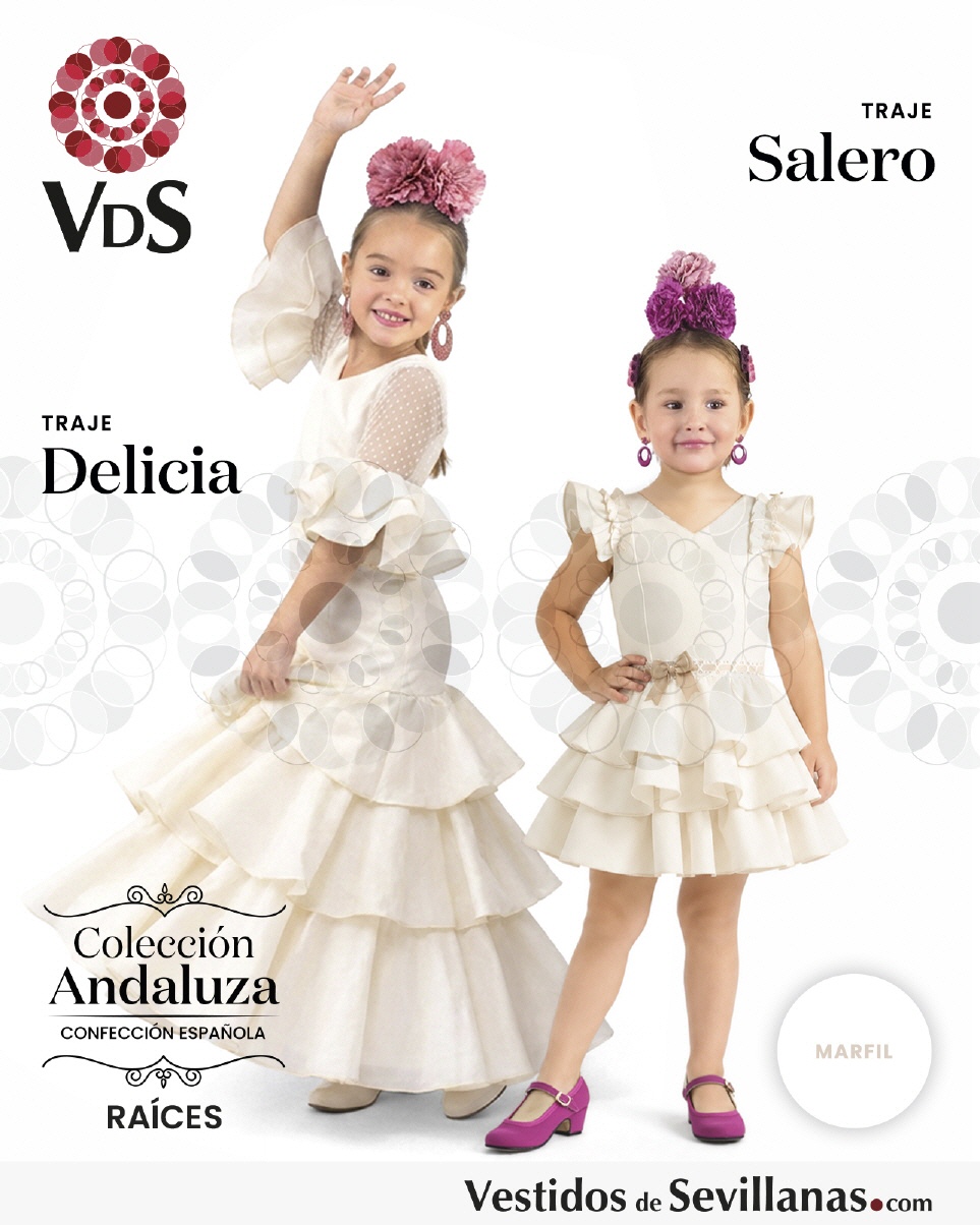 Traje Flamenca DELICIA Largo Plumeti_3col