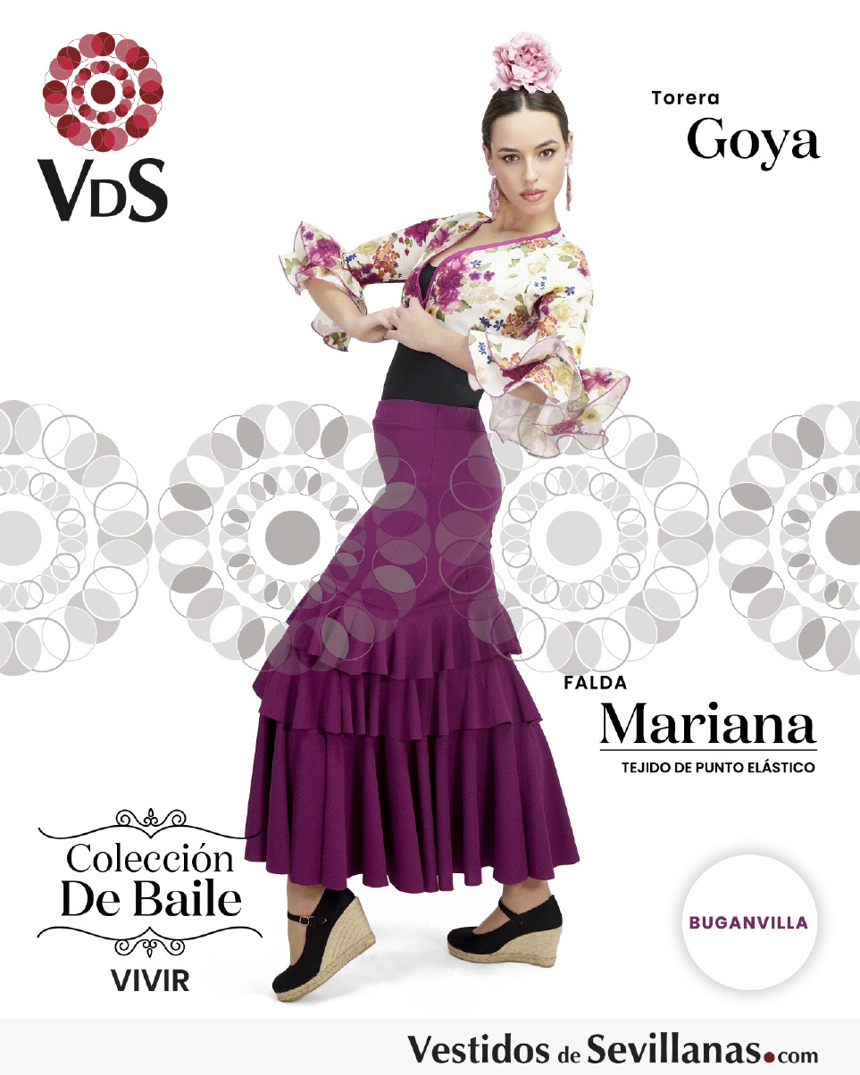 Falda MARIANA 3Volantes_3col
