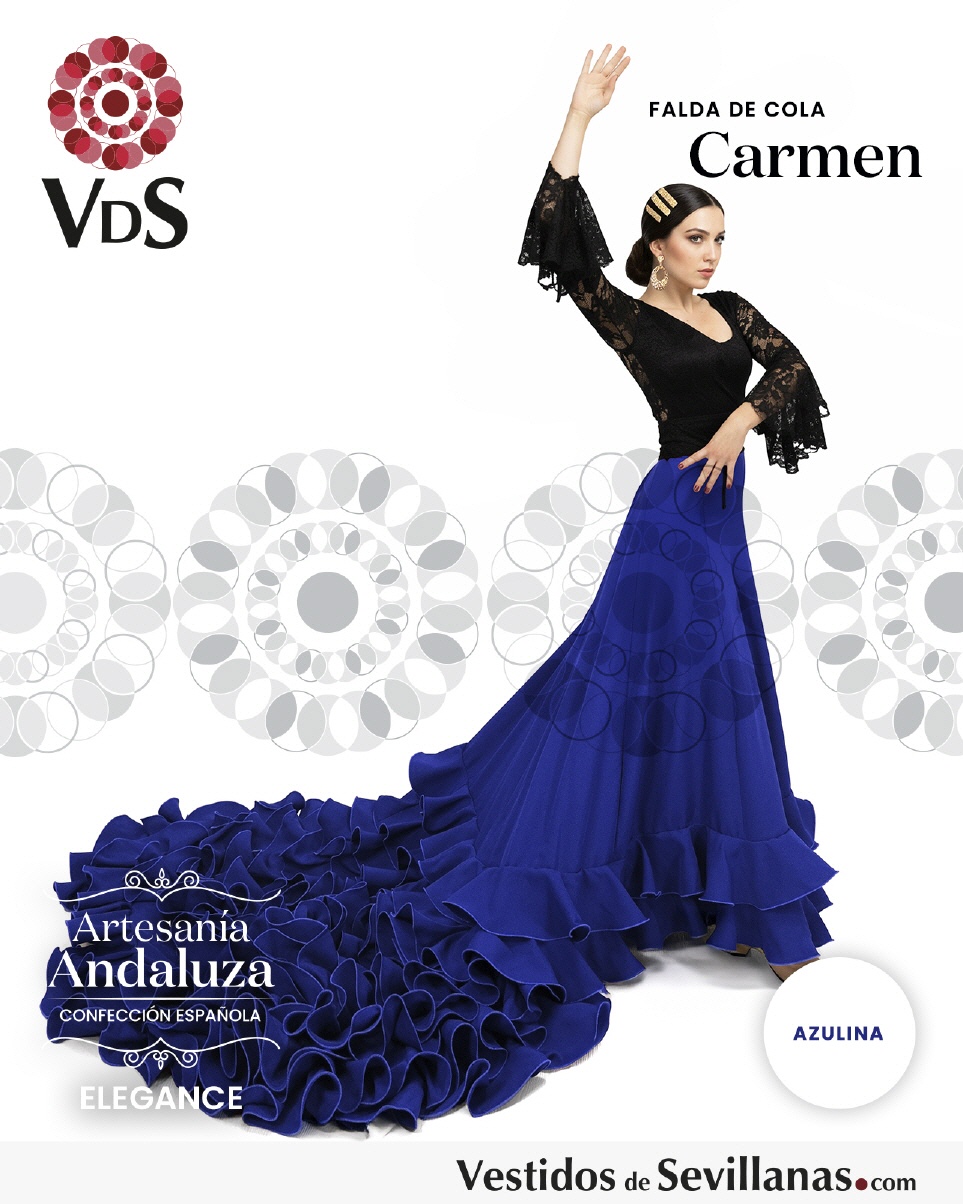 Falda de cola CARMEN (12 Volantes)_3col