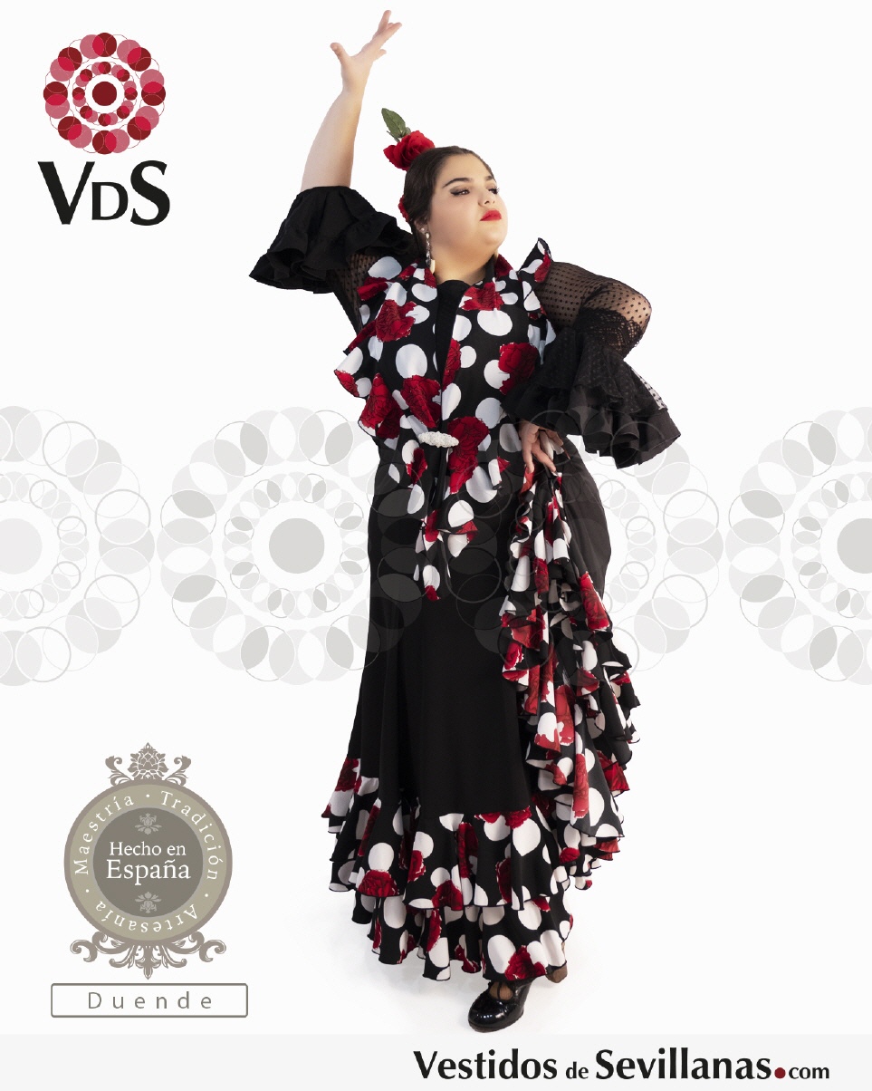 Patrón de vestido flamenco clavel de mujer.