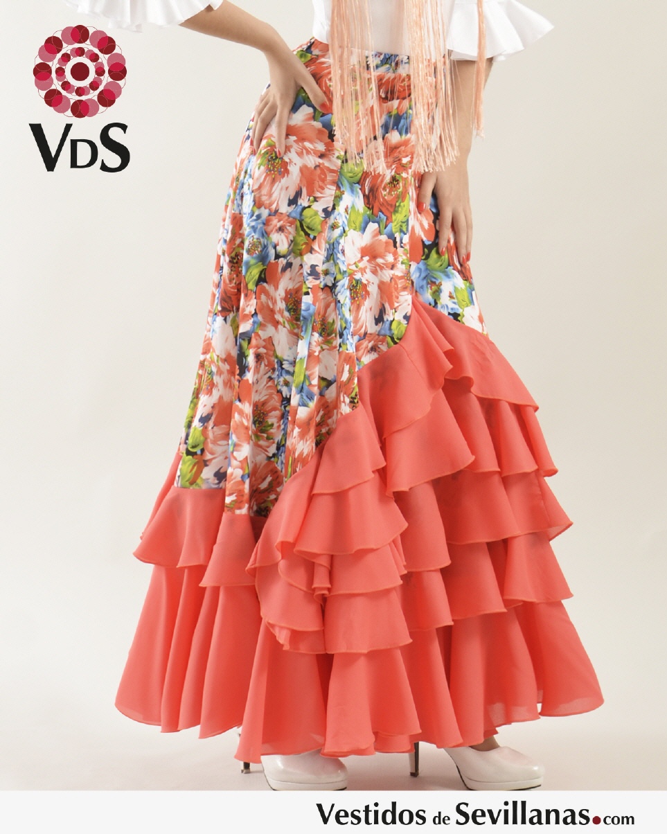 Falda ARTE (5Volantes) T.XL_3col
