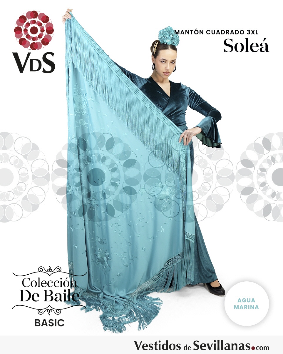 Mantón Cuadrado  SOLEÁ Bordado T.3XL_3col