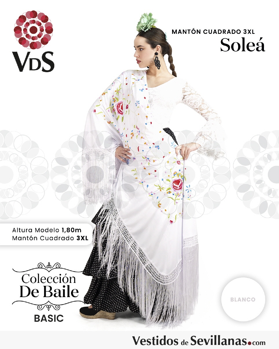 Mantón Cuadrado  SOLEÁ Bordado T.3XL_3col