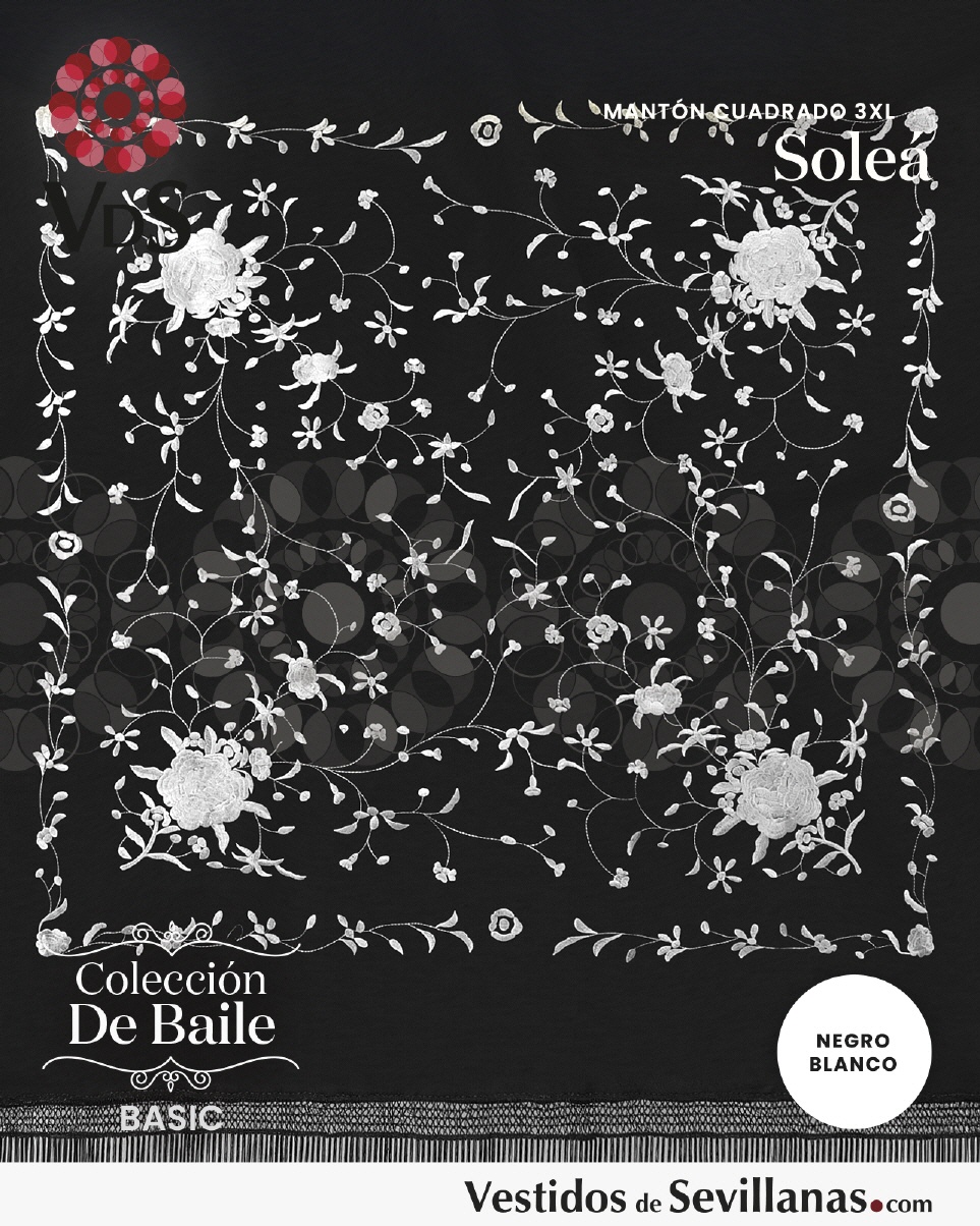 Mant&oacute;n Cuadrado  SOLE&Aacute; Bordado T.3XL_3col