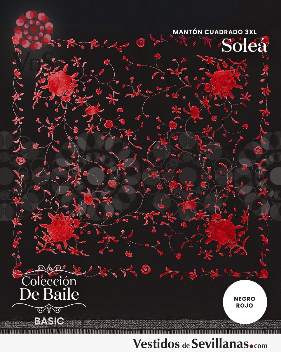 Mant&oacute;n Cuadrado  SOLE&Aacute; Bordado T.3XL_3col