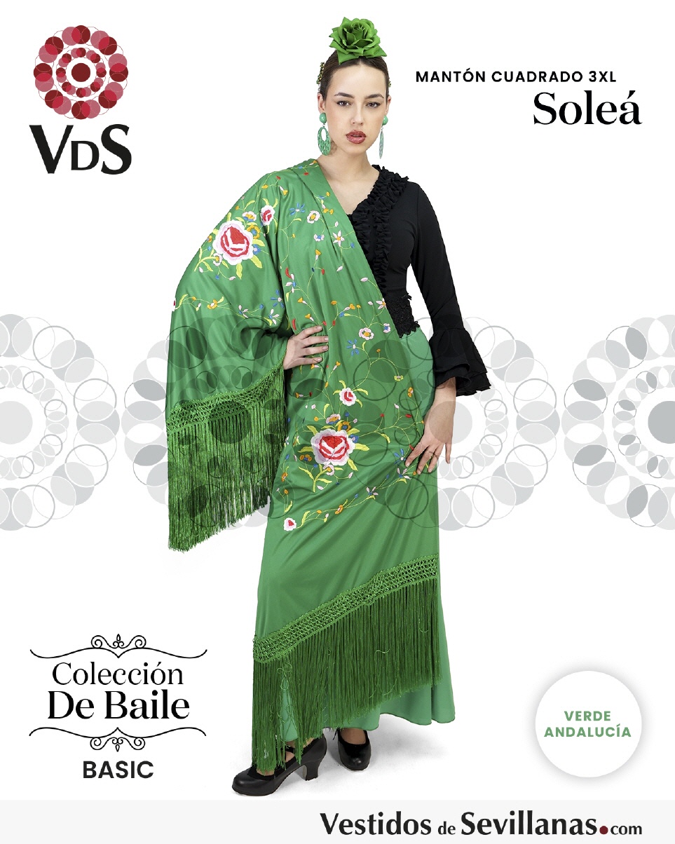 Mantón Cuadrado  SOLEÁ Bordado T.3XL_3col