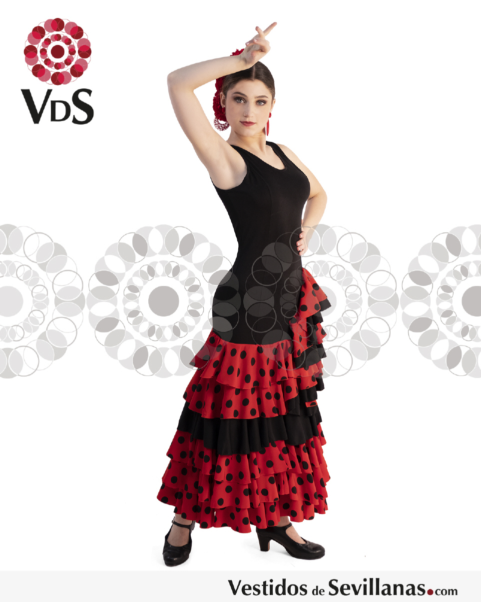 Vestido baile flamenco lunares